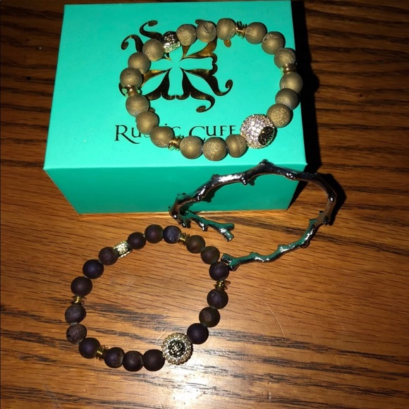 Rustic cuff set - Picture 2 of 3